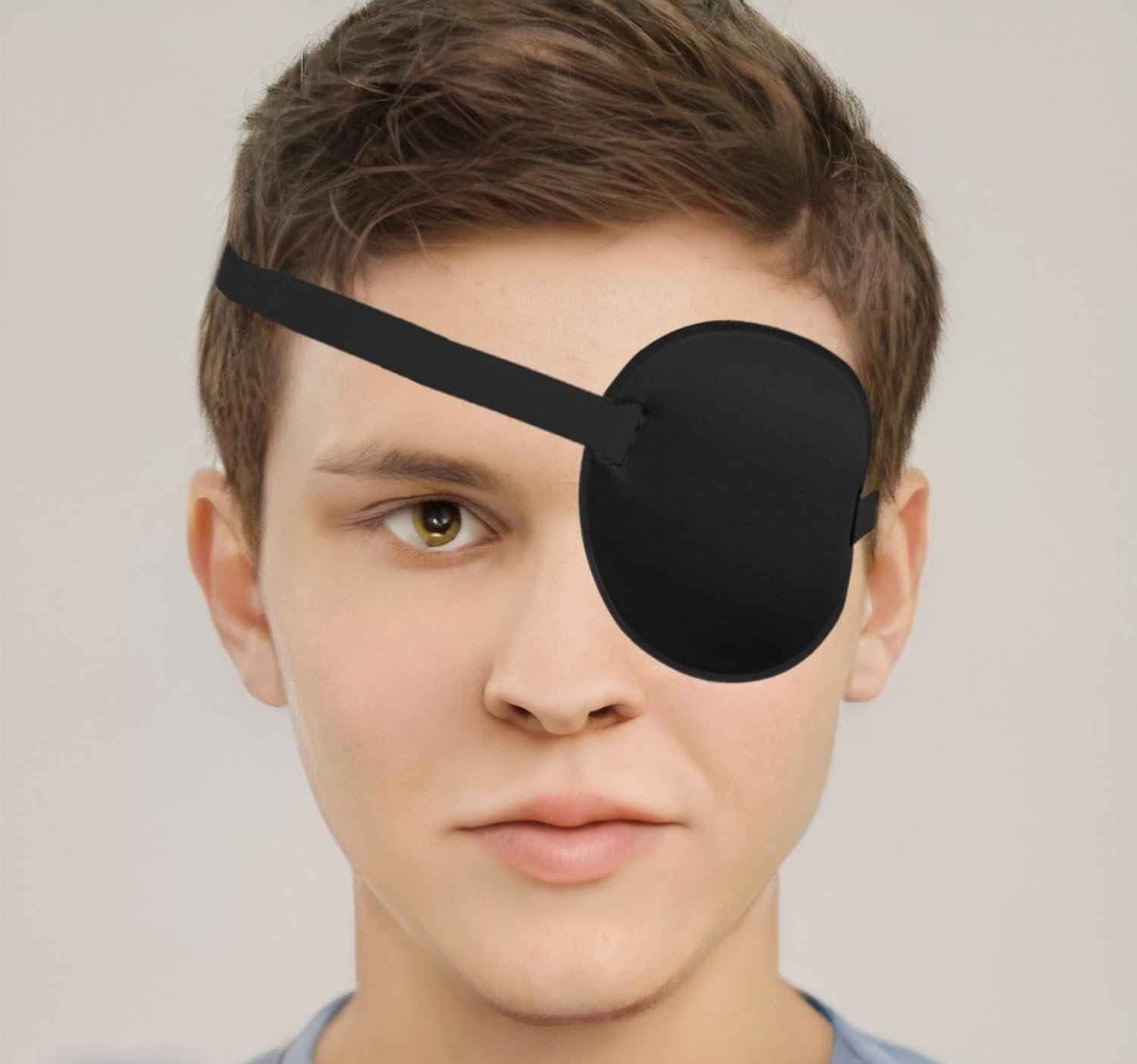 2PCS Eye Patch, Adjustable Eye Patches, Eye Patch, Amblyopia Lazy Eye Patches for Left or Right Eyes, Black-image-10