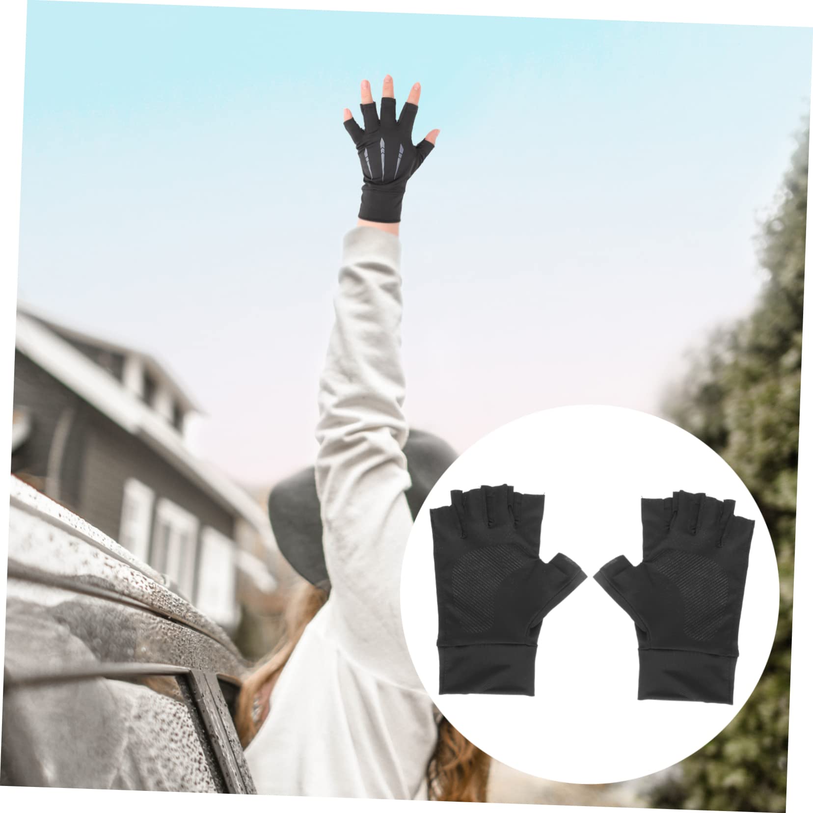 OSOLADY Ice Silk Sunscreen Gloves Puncture-Resistant Men's Winter Sports Gloves