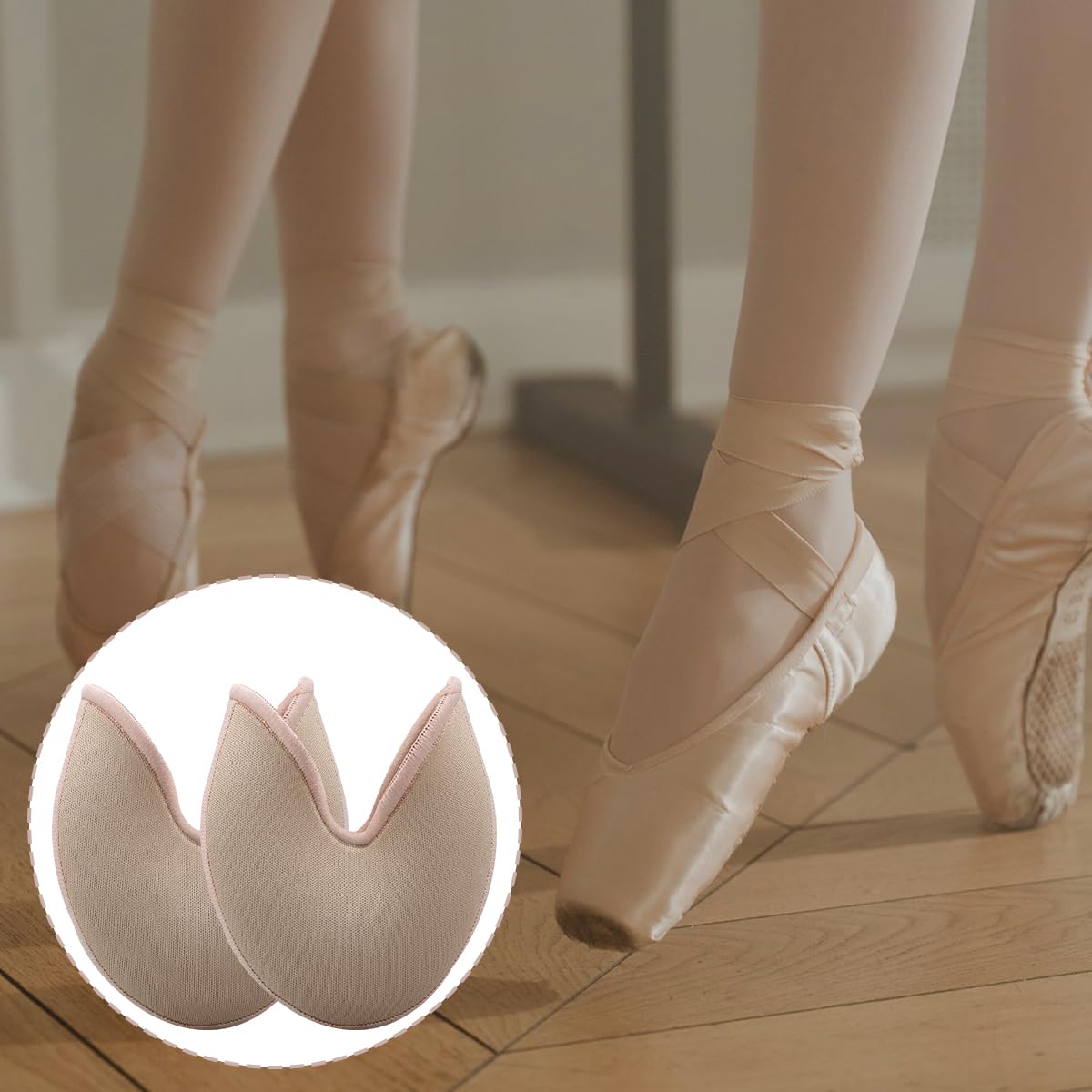 Vanyibro2PCS Ballet Pointe Toe Pads,Premium Silicone Gel Ouch Pouch Protectors