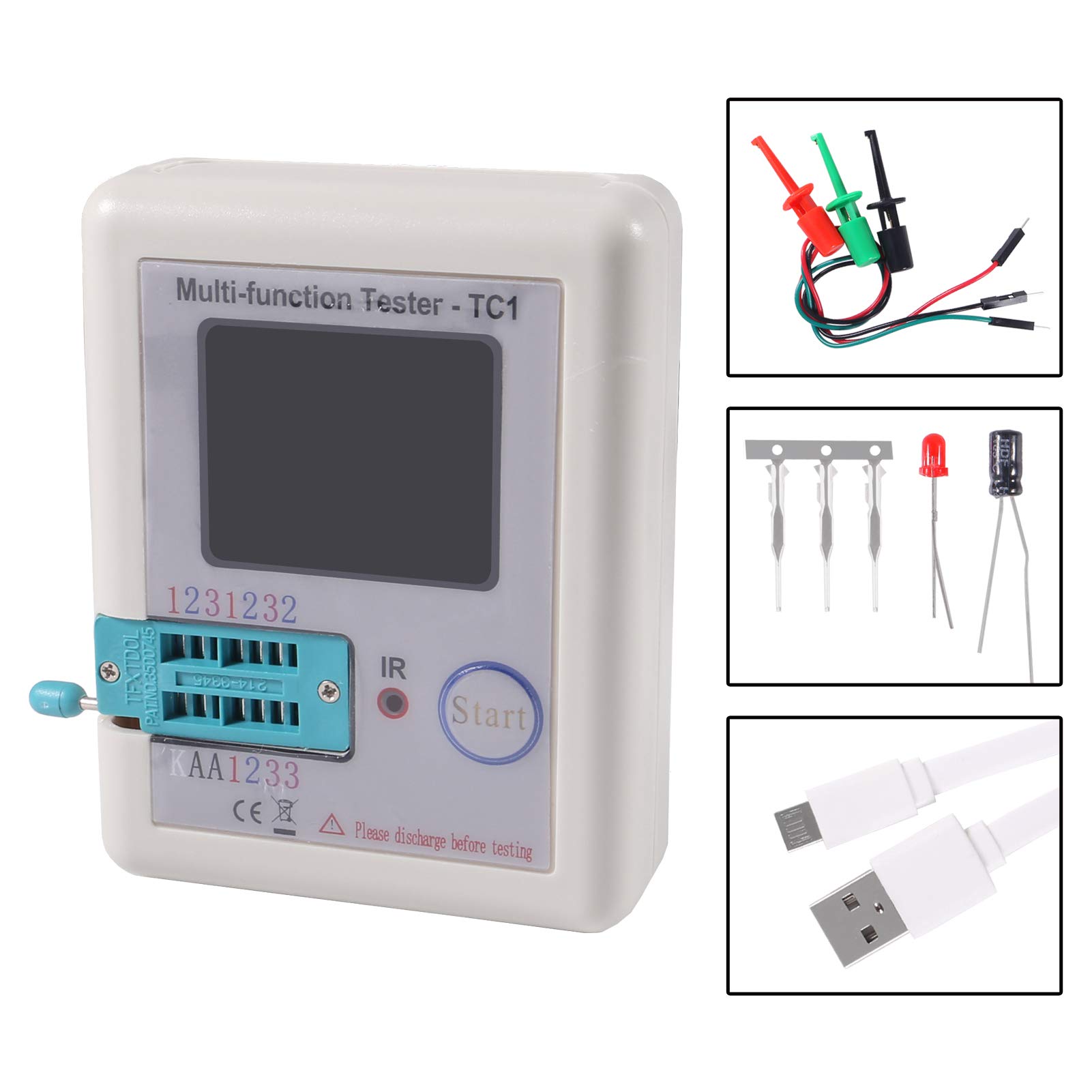 APKLVSR LCR-TC1 Transistor-Tester – 1,8″ TFT-Fa Produktbild-Vorschau 4