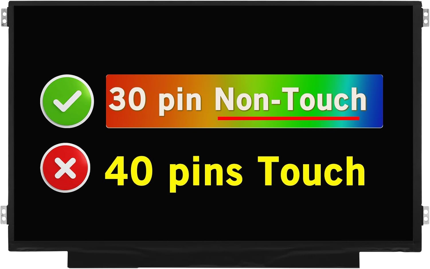 Replacement for ASUS Chromebook C203XA 11.6" HD 1366 * 768 30 Pins Non-Touch Screen LCD Display Panel (Not for Touch Version)