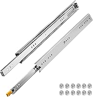 Vista 1 de VEVOR Diapositivas de cajón de 36 pulgadas, 1 par de cajones de bloqueo con capacidad de carga de 250 libras, rodamiento de bolas de montaje