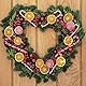 Mienocol 3 x 30,5 cm grüner Weihnachtskranzrahmen Herz Metall Kranz Rahmen Herstellung Draht Kranz Form Blumenkranz Rahmen für DIY Blumenhandwerk Weihnachten Neujahr Tür/Wand Dekor Kranz Zubehör