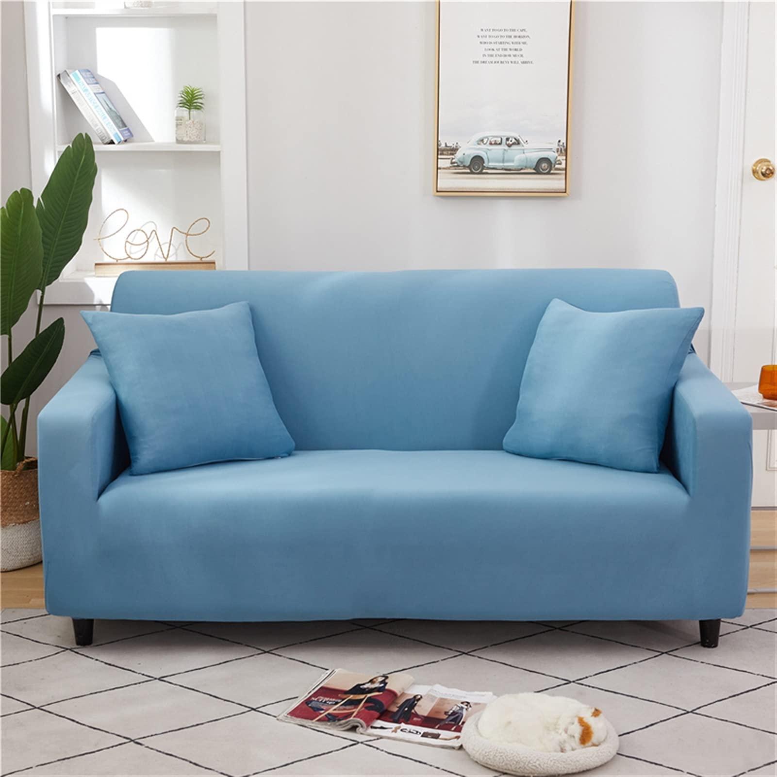 Couvercle de canapé pour salon familial et couch moderne uni