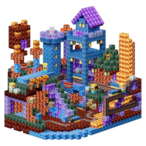 Bloques de Construcción Magnéticos 100Pcs Creativos, Púrpura