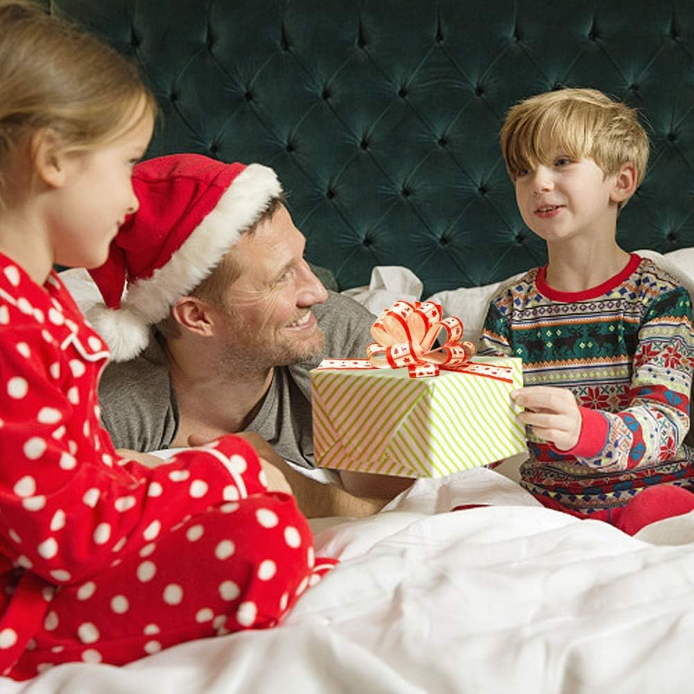 Lulu Home Christmas Pull Bows for Gifts, Xmas Bows for Presents, Assorted Colorful Pull Bows for Gift Wrapping, 24 PCS : Health & Household