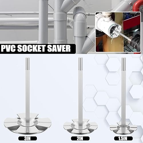 Miniatura 4 de Juego de 3 piezas de protectores de enchufes de PVC, juego de ahorro de enchufes, herramienta de corte de conducto de PVC de acero inoxidable de