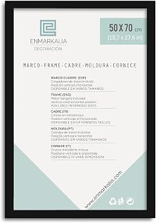 Enmarkalia Marco 50 x 70 cm - color Negro (moldua de 30x15 cm) X1 Ud.