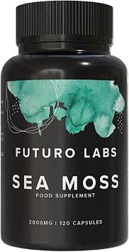 Sea Moss Capsules by FUTURO LABS - 2000mg Raw Sea Moss [151 Extract] - Irish Sea Moss Supplement | Vegan, Non-GMO, Gluten Free | 120 Capsules, 60 Servings