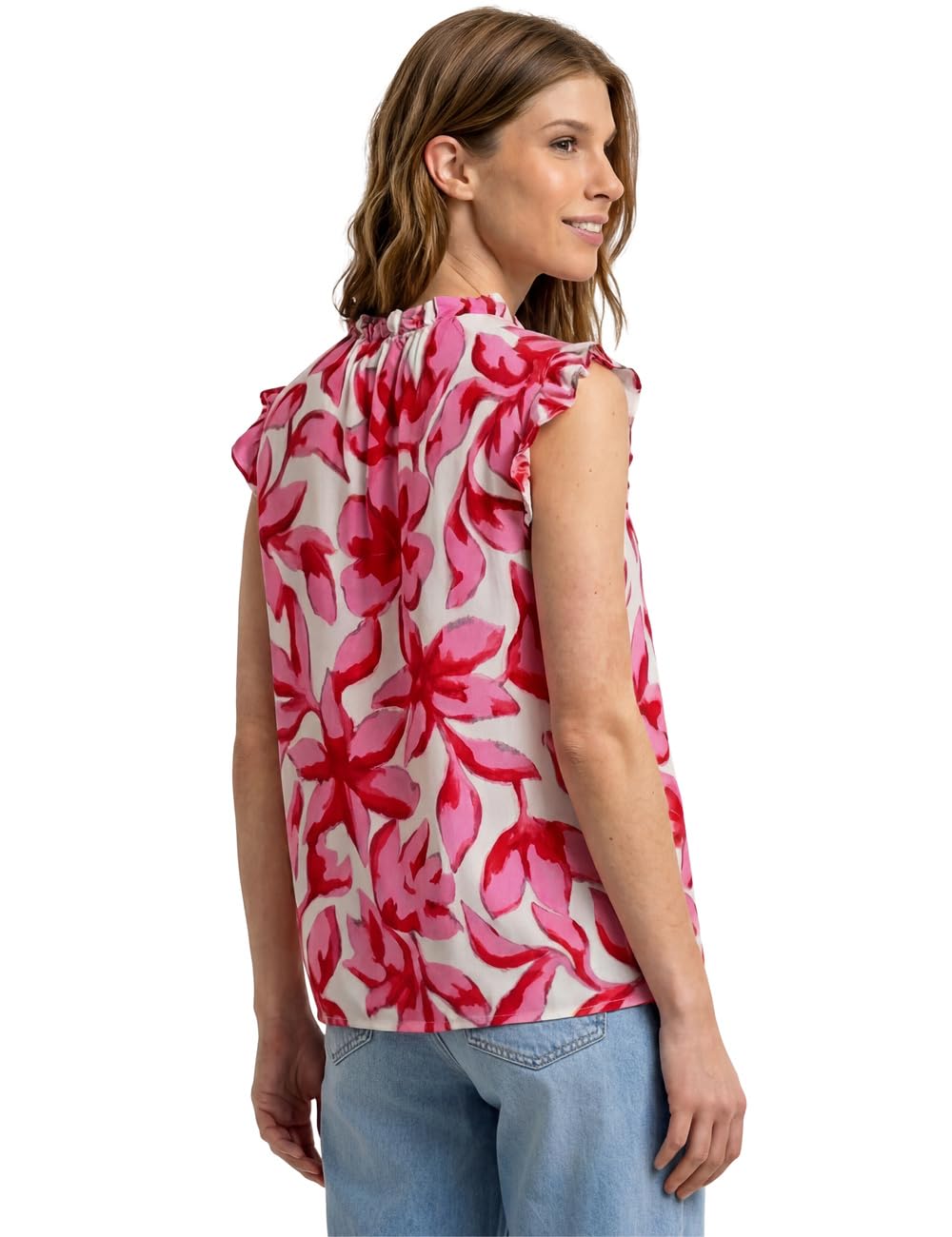 Street One Blusentop mit Split Neck und Rüschen