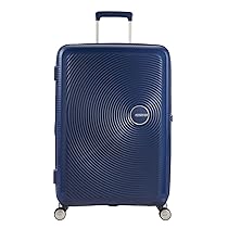 American Tourister Soundbox – Trolley L Espandibile Valigia, 77 cm, 97, 110 L, Blu (Midnight Navy)
