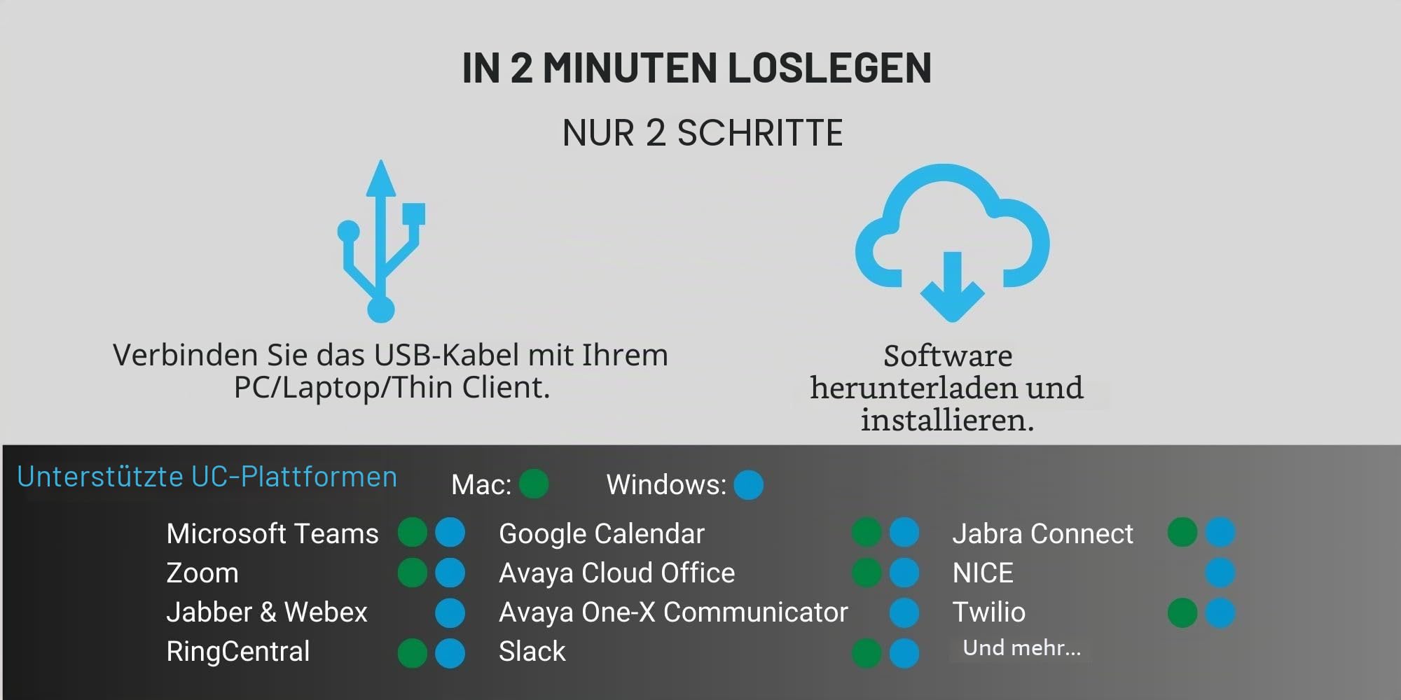 Busylight UC Omega USB Statusanzeige – LED Signallicht für Büro & Homeoffice – Verfügbarkeitsanzeige für Anrufe, Meetings und Fokus – Funktioniert mit Microsoft Teams, Zoom, Webex
