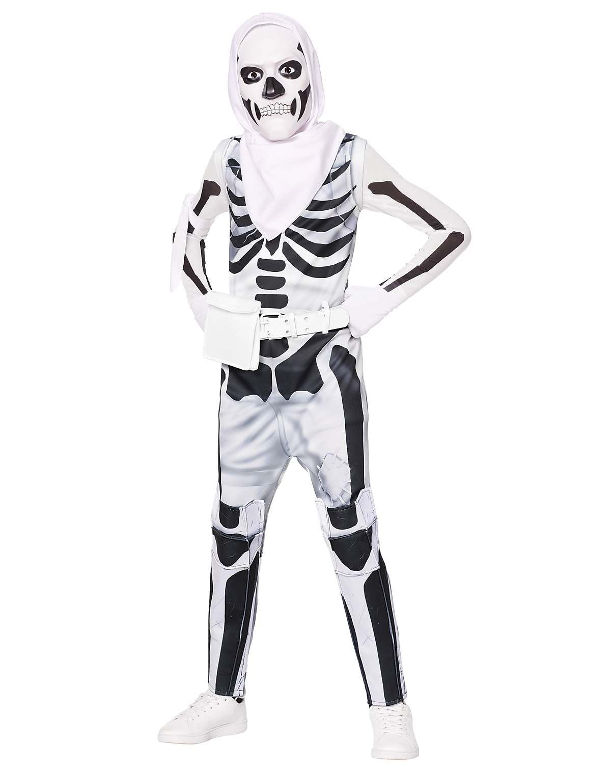 Spirit Halloween Fortnite Skull Trooper (Inverted) Costume | Officially Licensed | Video Game Costume | Fortnite Cosplay