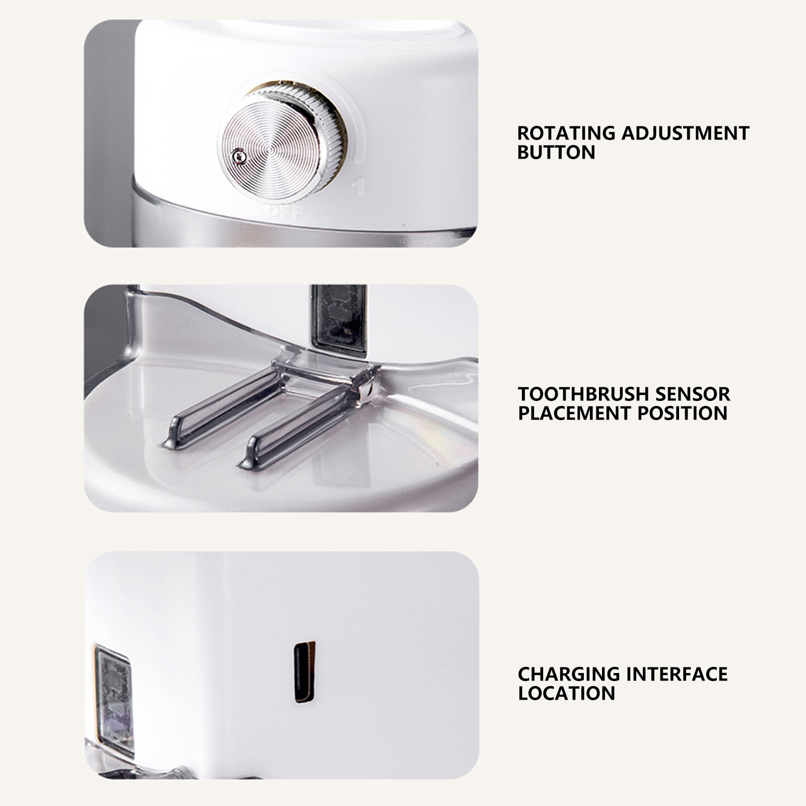 Dispensador de pasta de dientes eléctrico adhesivo montado en la pared, exprimidor automático para uso en el baño por niños y adultos
