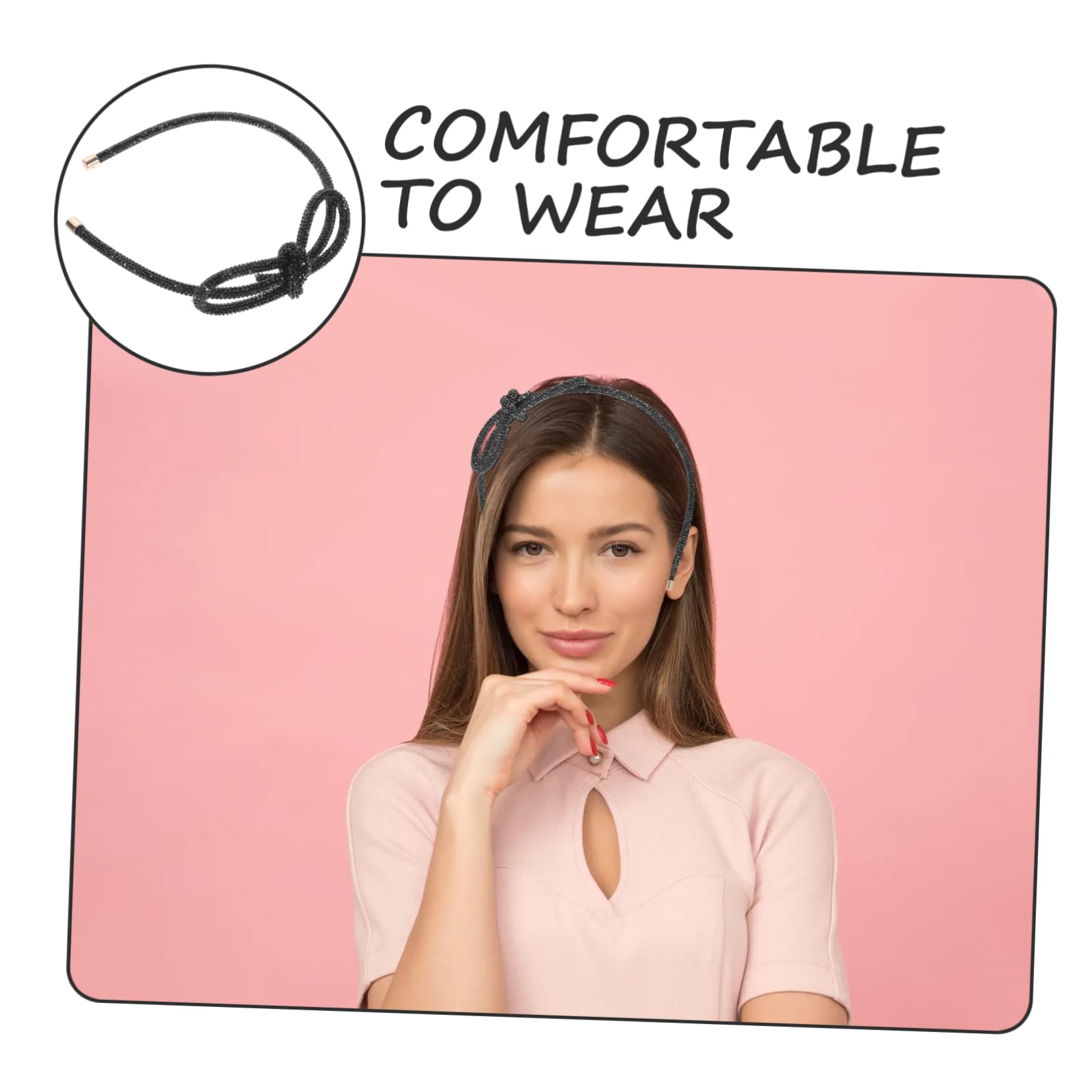 FOMIYES 5 Pezzi Fascia Per Chic Per Donne E Ragazze Fascia Per Con Fiocco Di Strass Accessorio Di Moda Per Occasioni Speciali