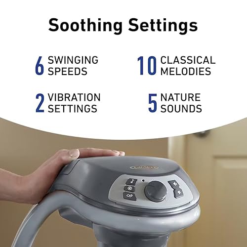 Miniatura 4 de Graco Simple Sway - Columpio y gorila 2 en 1 con asiento de columpio extraíble y 6 velocidades de balanceo para asiento de columpio y silla