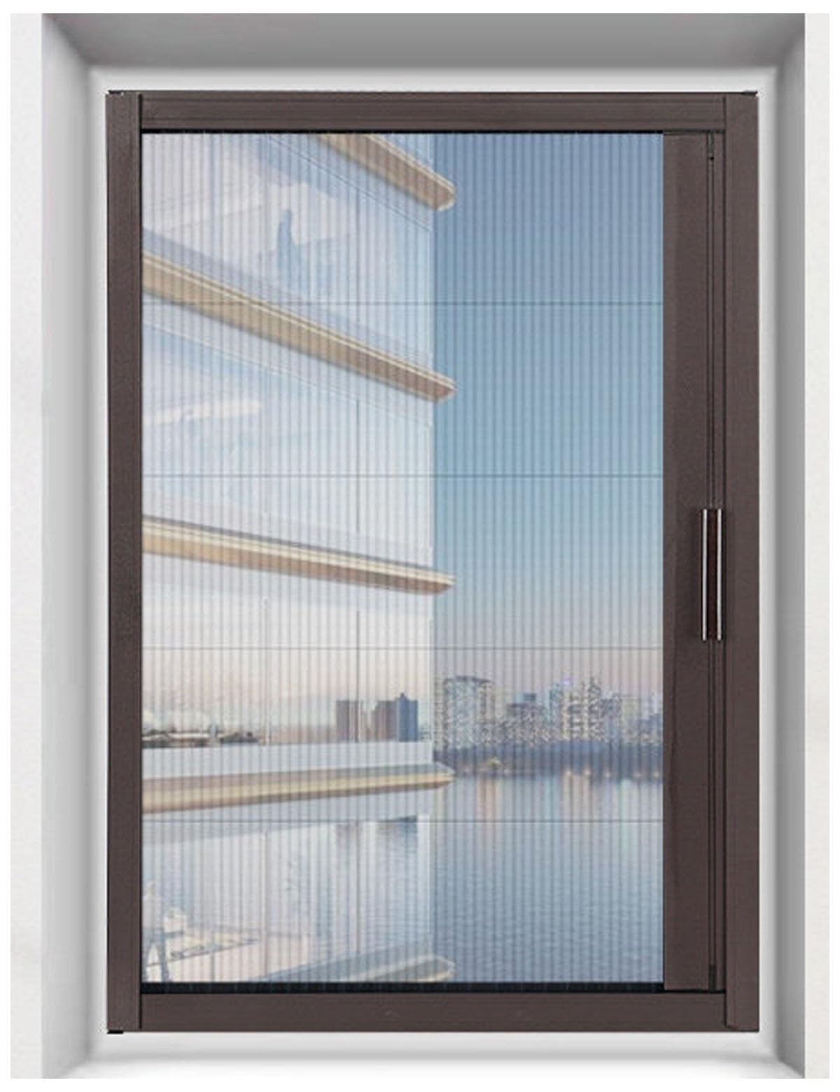 Teleskop Kippfenster Dachfenster Fliegengitter Fenster mit Rahmen | Faltbar und Unsichtbar Fensternetz, Insektengitter Fenster - Insektenschutz Dachfenster Alu, Fliegenschutz Ohne Bohren