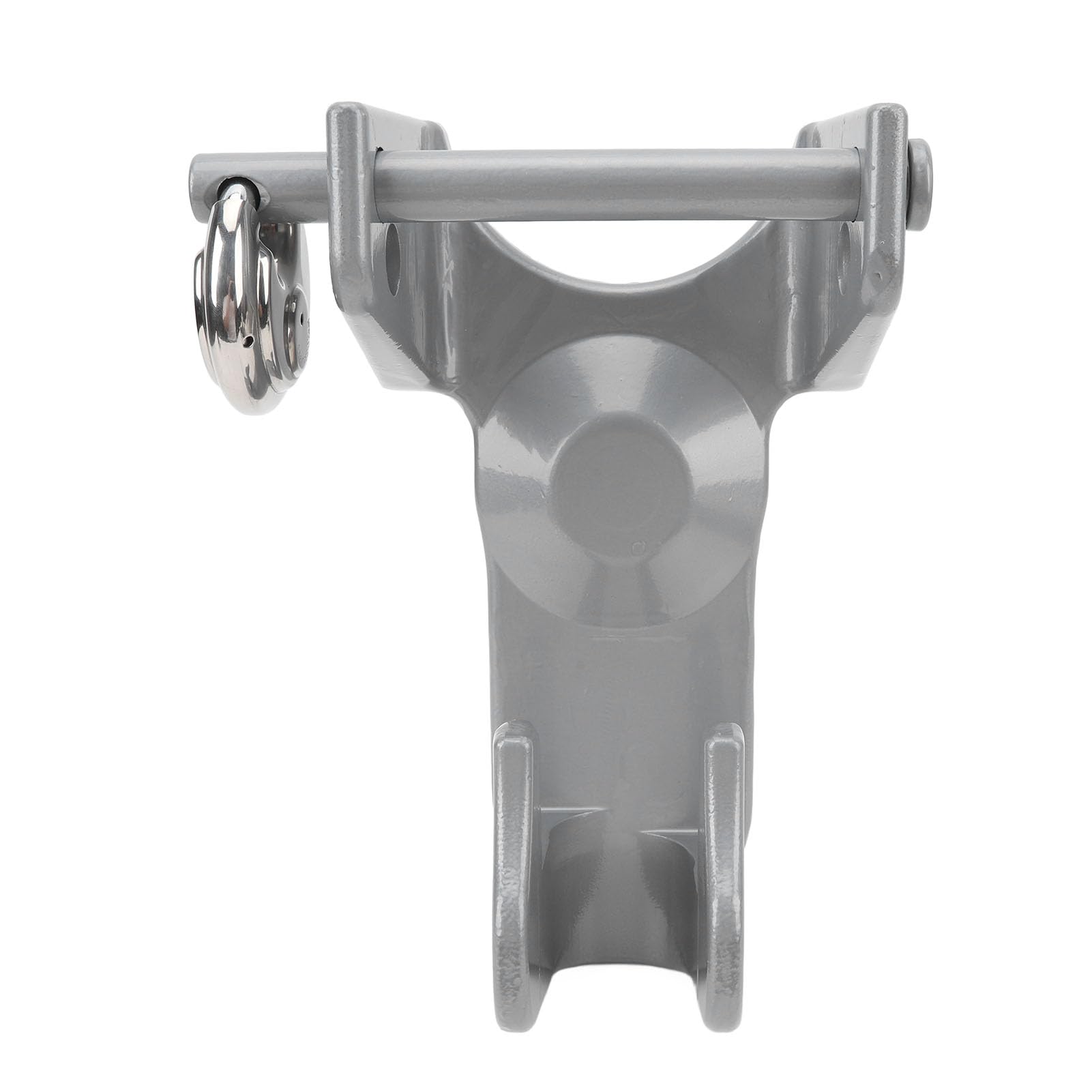 Blocco per gancio a collo d'oca in metallo resistente e antiruggine, regolabile a 2 perni, compatibile con attacchi da 2 516", ideale per caravan e rimorchi (Argento)