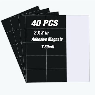 30Mil Magnets with Adhesive Backing 2x3- Science Education Card Magnets in School - Stickers for Classroom Decorations- Teacher Must Have - Teacher Supplies,Small Sheet for Picture,40 Pack
