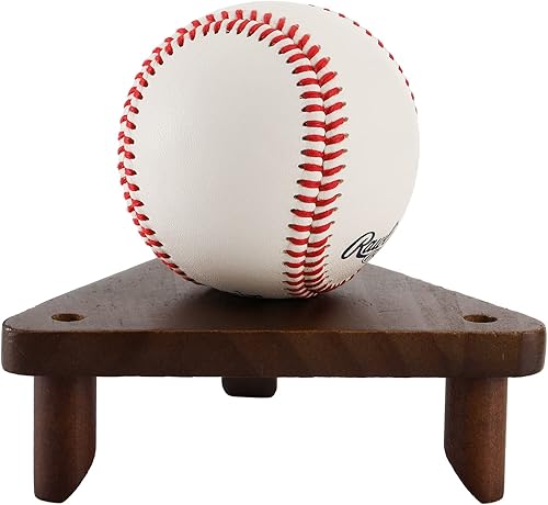 Miniatura 4 de Frcctre Paquete de 3 soportes de madera para pelotas de fútbol, baloncesto, fútbol, voleibol, rugby, estante de almacenamiento de pelotas deportivas