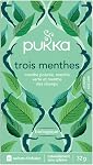 NEW Pukka Three Mint Organic Herbal Tea - 20 Count (Pack of 1), Peppermint, Spearmint & Field Mint Refresh, Naturally Caffeine-Free, Plant Based Biodegradable Tea Bags, Enjoy Hot or Iced