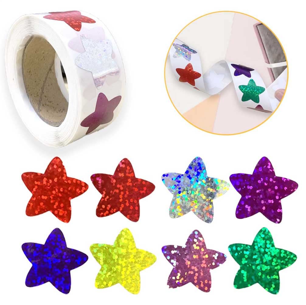 2400 Pcs Holographic Heart Stickers - Small Rainbow Gold Silver Glitter, 40 Sheets For Planners & Crafts - View #3