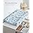 Blissful Diary Baby Changing Pad with Waterproof Lining Foam, Includes a Soft & Washable Cover, Contoured Changing Table Pads for Dresser Top with Non-Slip Bottom, 3216 (Blue, Rectangular)