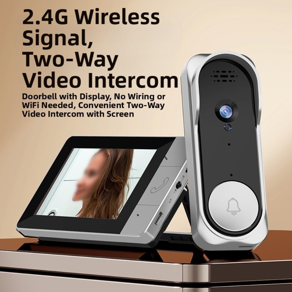 Caméra à écran, interphone sans fil 1080p 4,3"