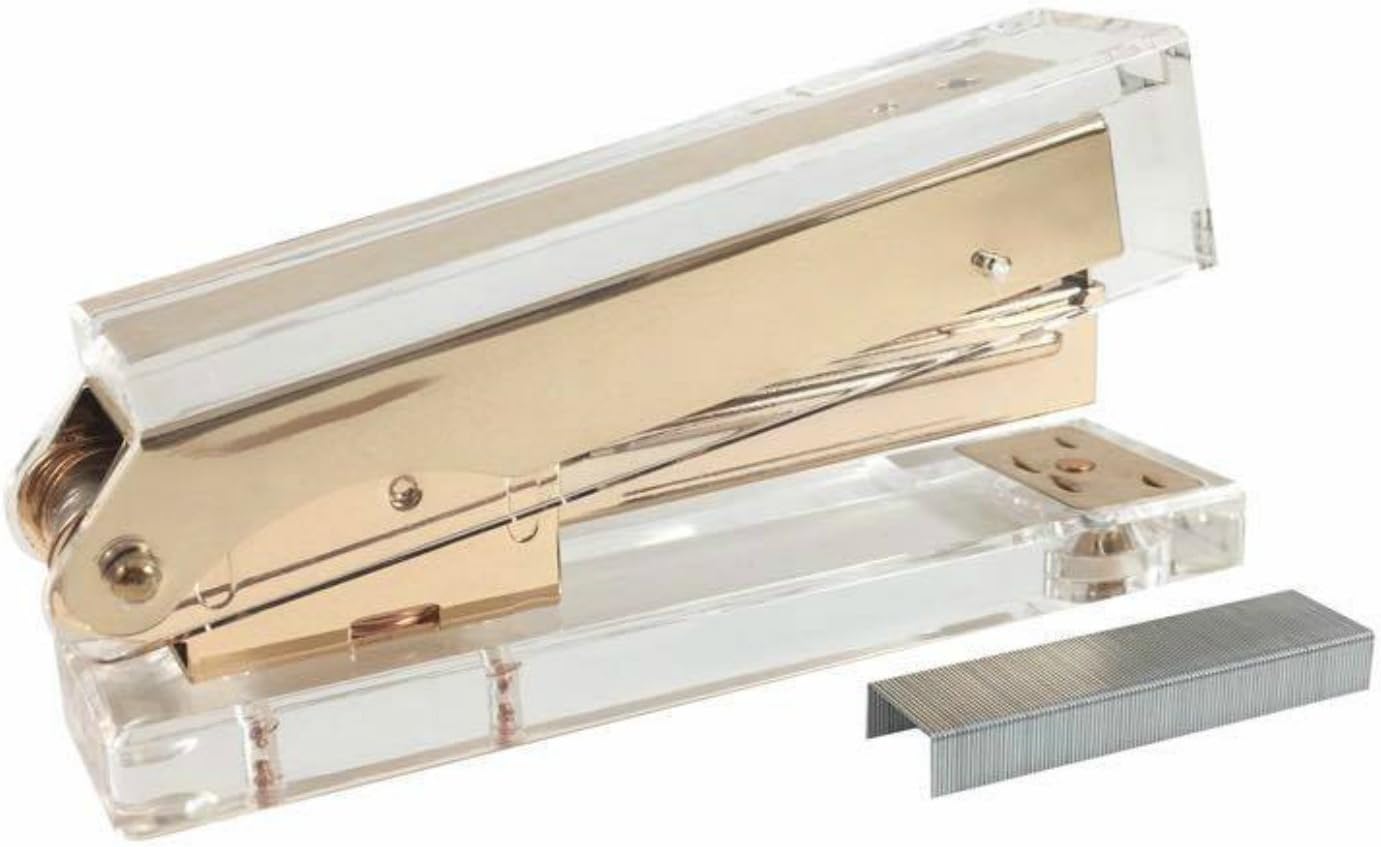 Dreampixie Small Gold Acrylic Stapler with Staple Strip