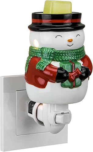 STARMOON - Calentador de fragancia enchufable para decoración de Navidad, hogar, dormitorio, oficina, sin llama, sin humo, sin hollín, empaquetado