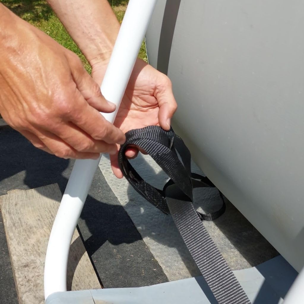 PoolBelt | Befestigungsset Poolplane | Befestigung Poolabdeckung | Für Stahlrahmen-/ Framepool rund (Poolgröße Ø 5.000mm)
