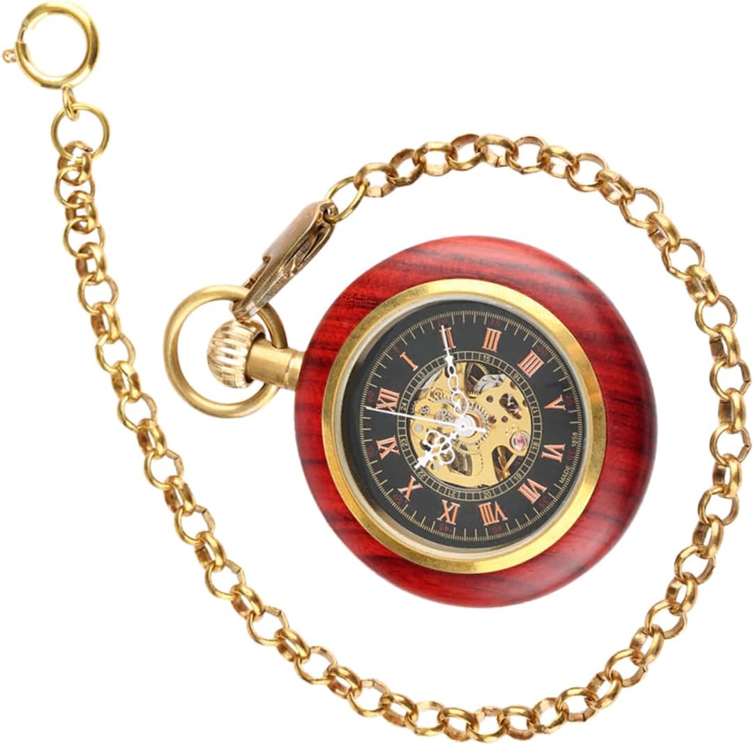 Vintage Mechanical Pocket Watch with Hanging Design Copper Frame and Roman Numerals Alloy and Glass Construction Precise Timing for Daily Use Parties Stylish Accessory for Men and