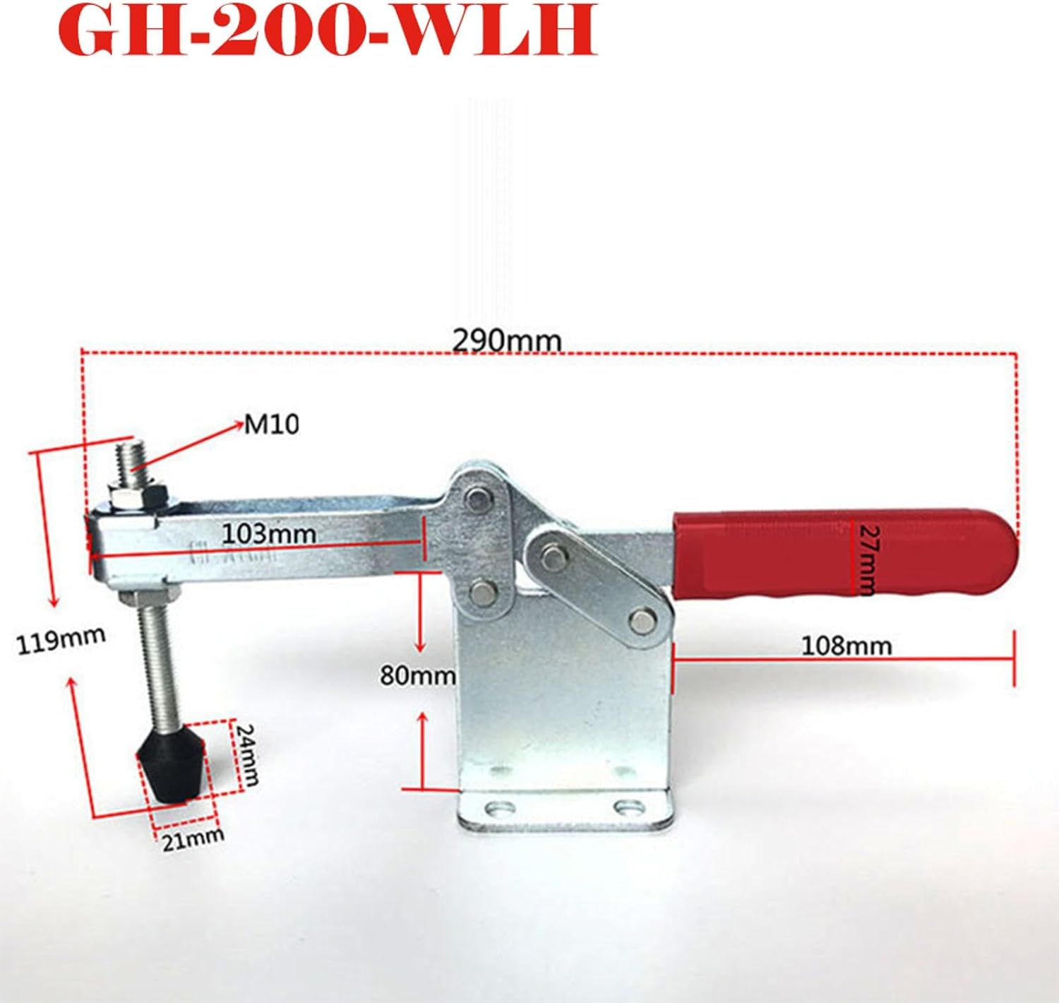 SagaSave 1pcs Hold Down Toggle Clamps Woodworking, Clamps for Woodworking,Vertical Clamp,Cam Clamp Quick Release Horizontal Clamp, 880Lbs Holding Capacity Heavy Duty-GH-200-WL