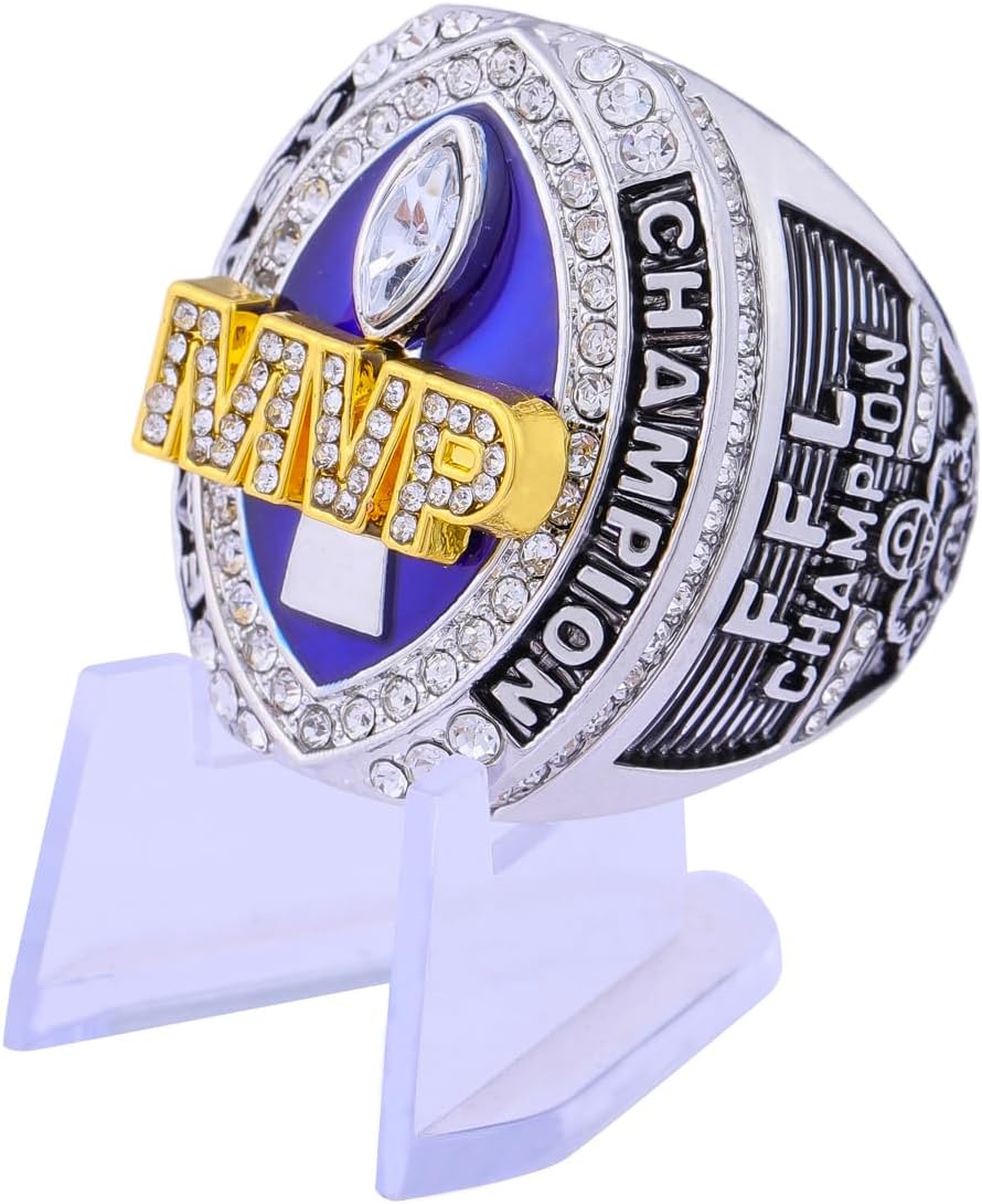 Fantasy Football Ring 2025 Award Prize Trophy Sports Winner MVP Championship Ring