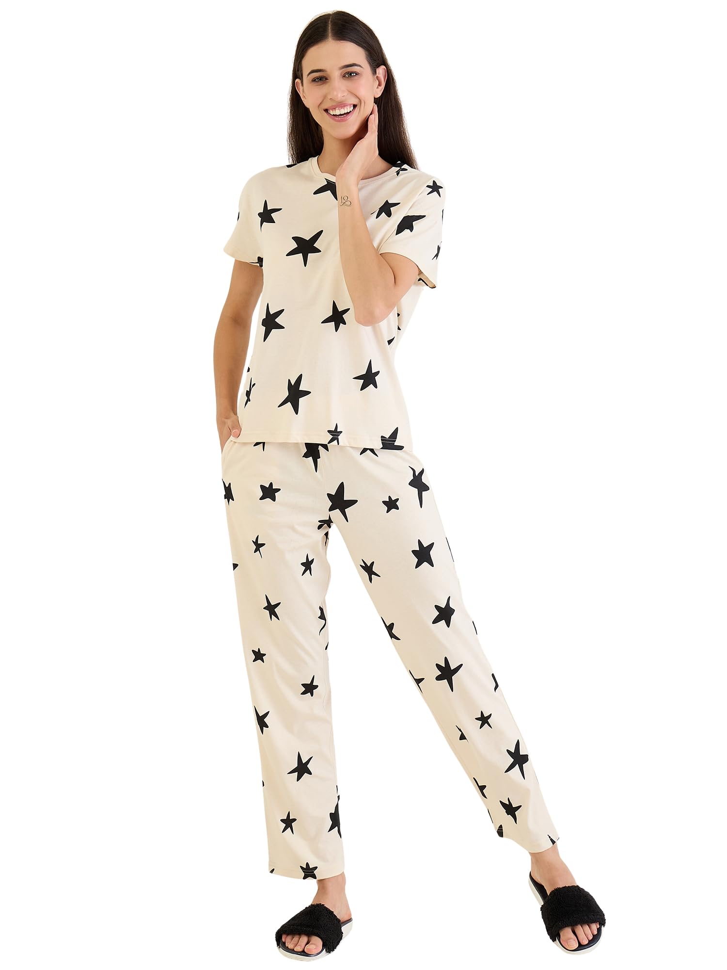 sweet dreams Women's Printed Pyjama Set-picture-37