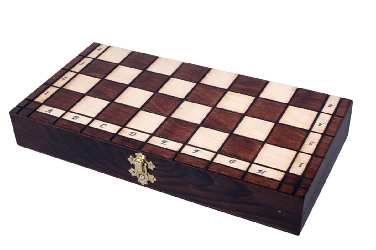 Sunrise Chess & Games - Jeu d'échecs de Voyage 'Royal Maxi' 31x31cm, avec pièces Artisanales