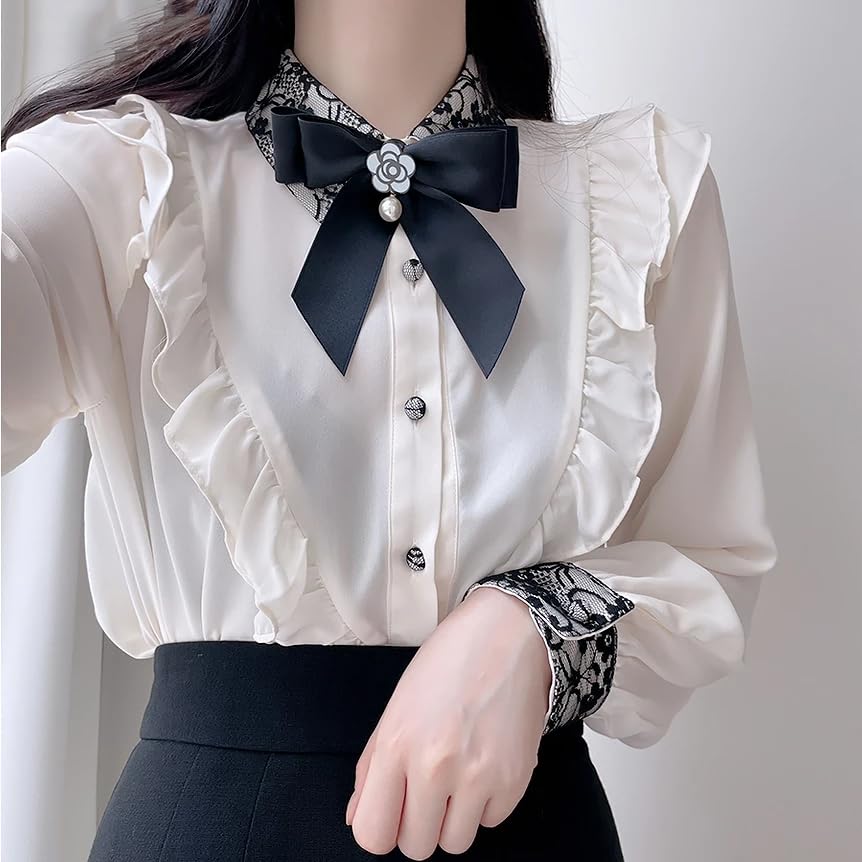 Camisas formales con pajarita para mujer
