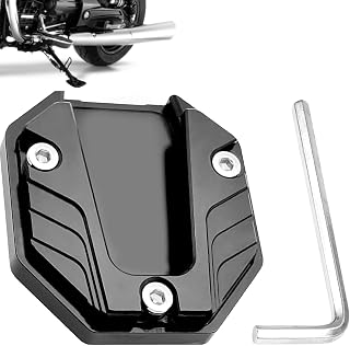 Motorcycle Kickstand Pad for Aprilia SportCity 200 2005-2010, Premium Aluminum Alloy Side Stand Extension Plate Auto Parking Support Base Accessories,Black