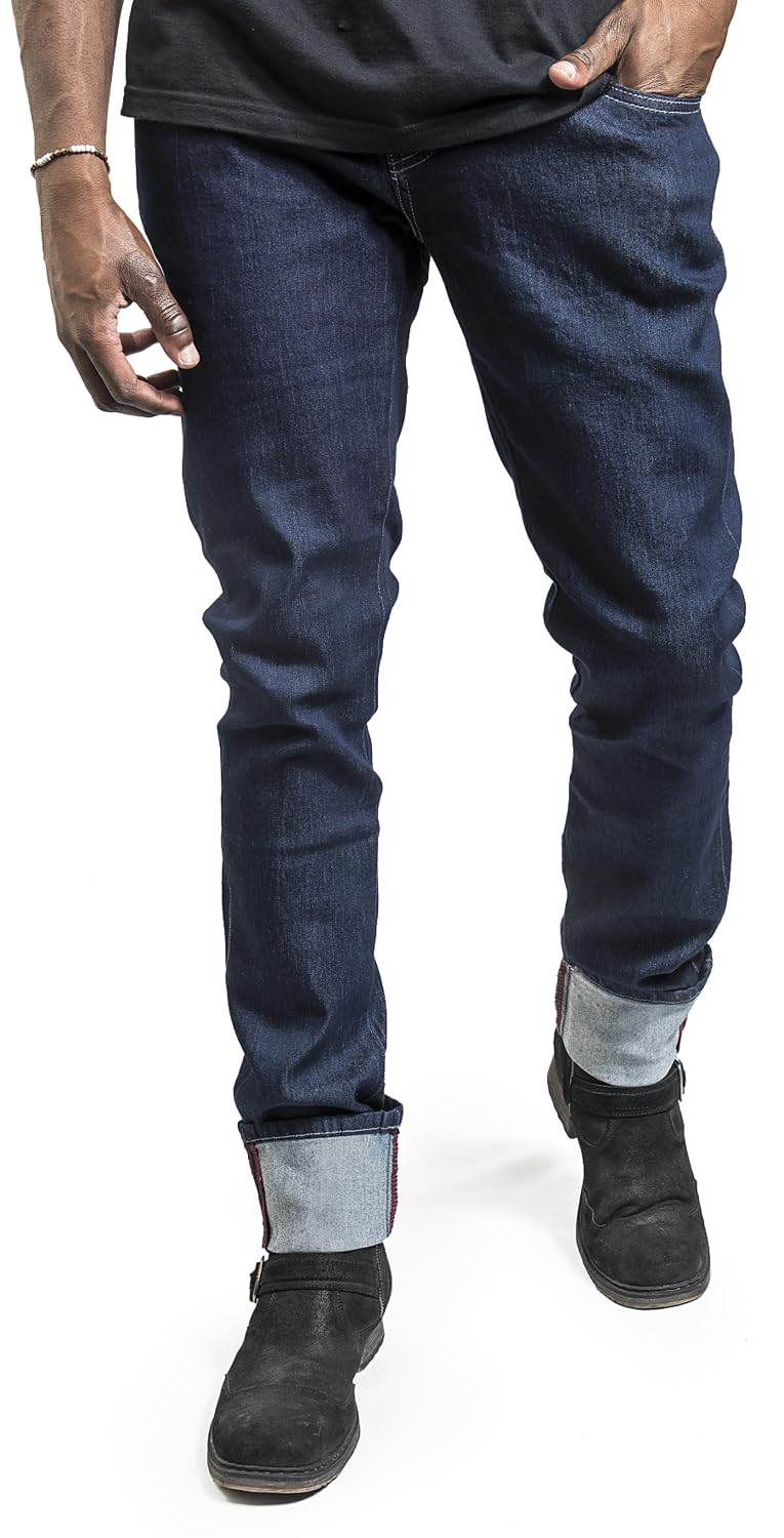 Banned Retro Rockabilly Slim Männer Jeans blau Biker, Rockabilly, Rockwear