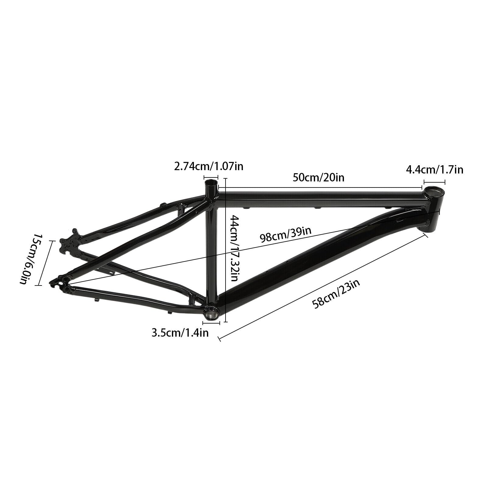 26 Zoll MTB Fahrrad Rahmensatz, um ihre Fahrräder aufzurüsten oder als Ersatzrahmen, Aluminiumlegierung Mountainbike E-Bike Falt Klapp Fahrrad Rahmen, Schwarz