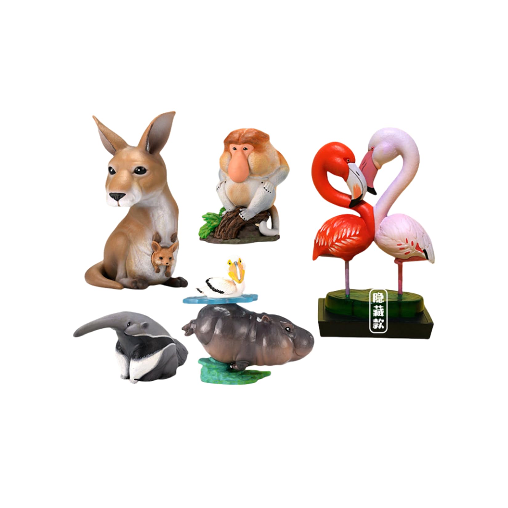 AMITD Animals Blind Box Model Proboscis Monkey Anteater Figure Decor (4)
