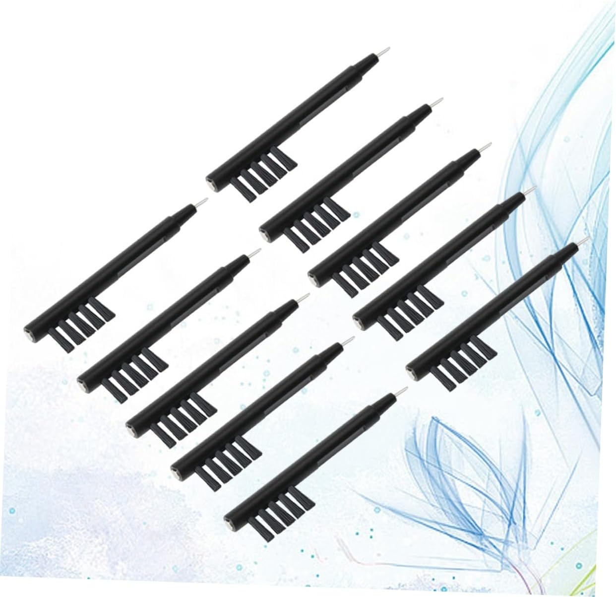 Healifty 10-Piece U-Shaped Hearing Aid Cleaning Brush Set with Wax Removal for Hearing Amplifier Maintenance and Care
