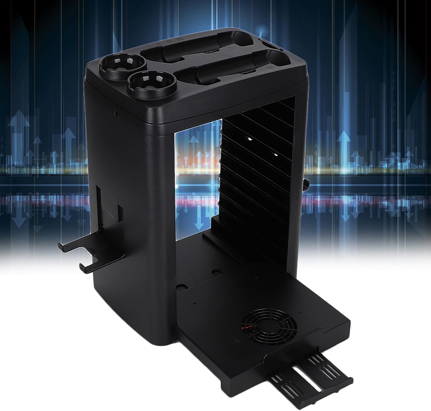 Charging Dock Charger Stand Multi‑Function Charging Dock Cooling Base CD Storage Rack for PS4 for Slim for PRO Host