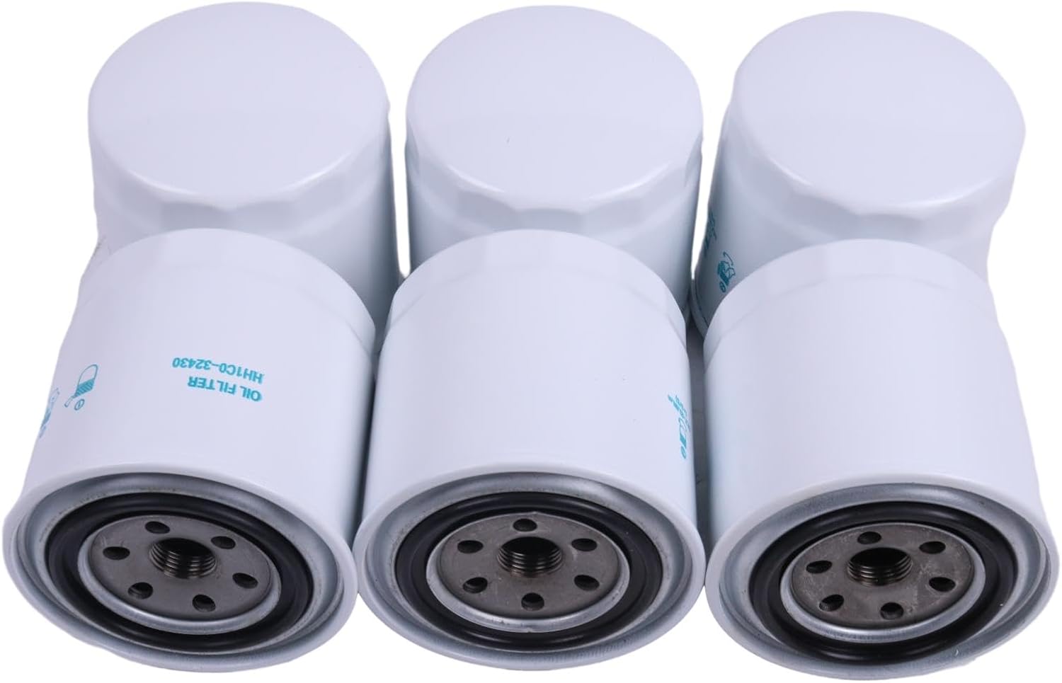 6X Oil Filters HH1C0-32430 1C020-32430 Compatible with Kubota KX033-4 KX080-3 SSV65 SSV75 SVL90 U55 M108 M110 M5040 M6040