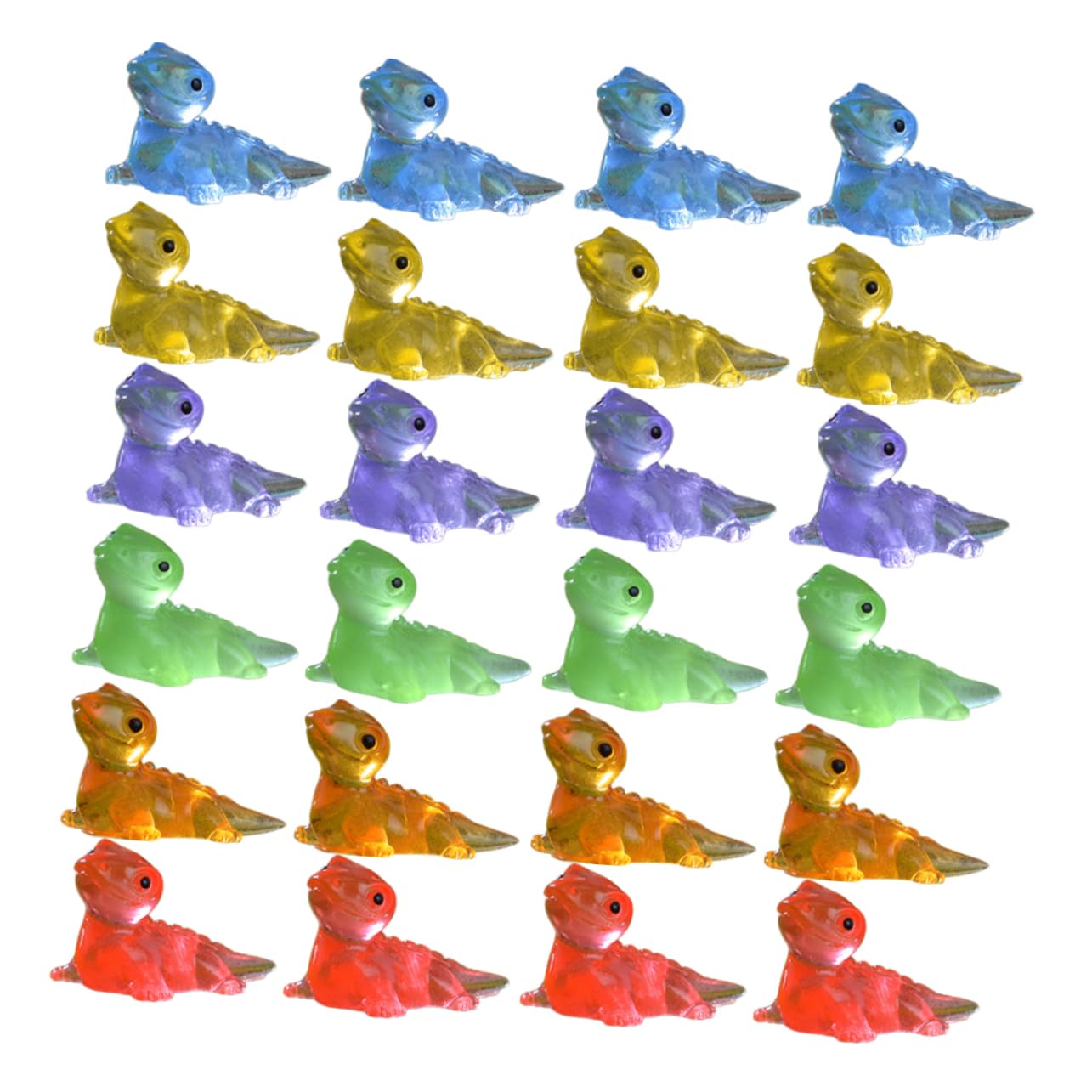 Toyvian 30pcs Micro Landscape Lizard Decor Lizards Garden Glowing Mini Figurine DIY Micro Landscape Ornament Creative Lizard Crafts Glow in The Dark Lizard Figurine Resin Ornaments Animal