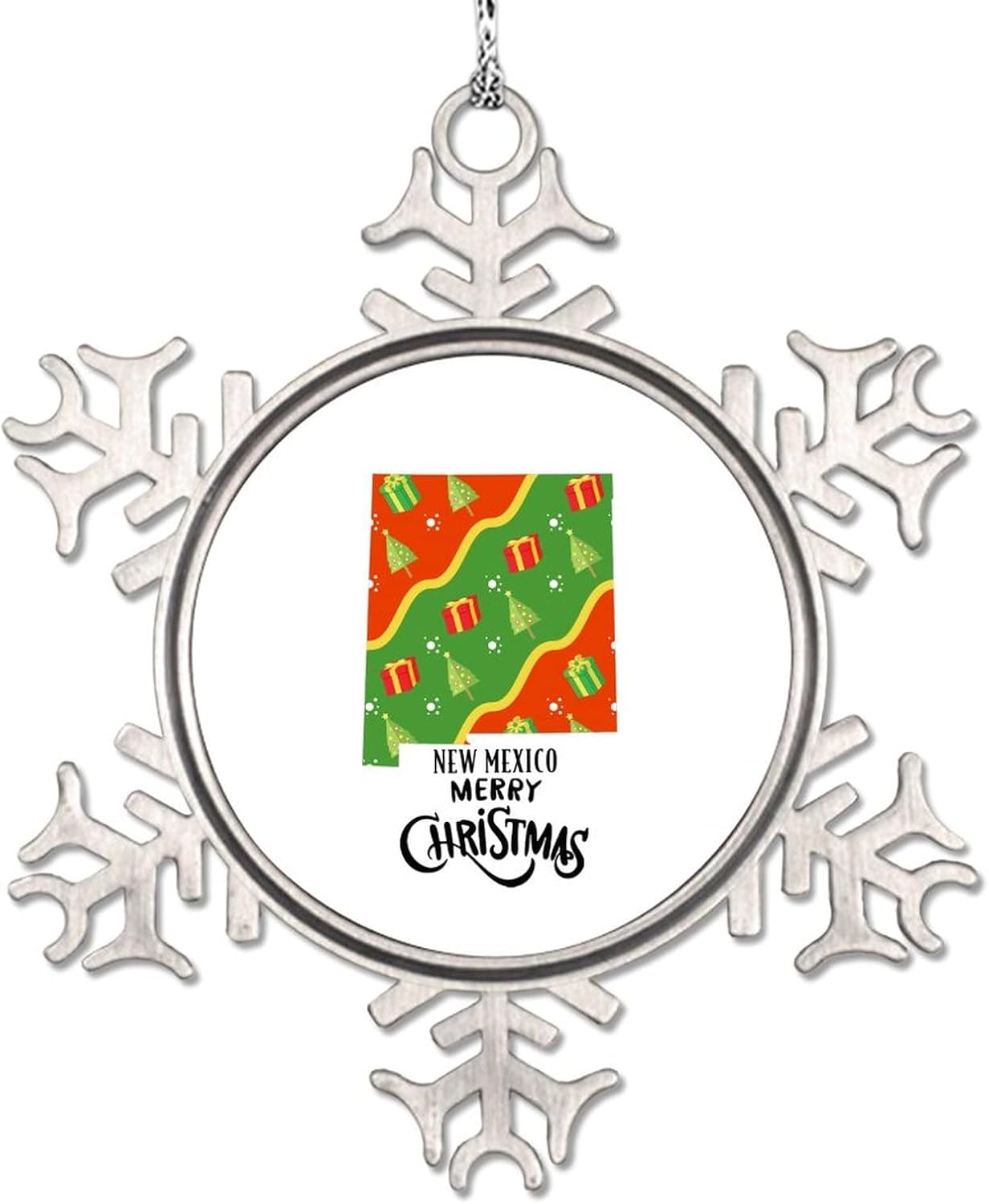 Snowflake Ornaments North Carolina Home State Personalized Christmas Ornaments 2022 Merry Christmas Christmas Tree Ornaments Metal Souvenir Xmas Tree Hang Pendant Exchange Long Distance Gift 3 Inch