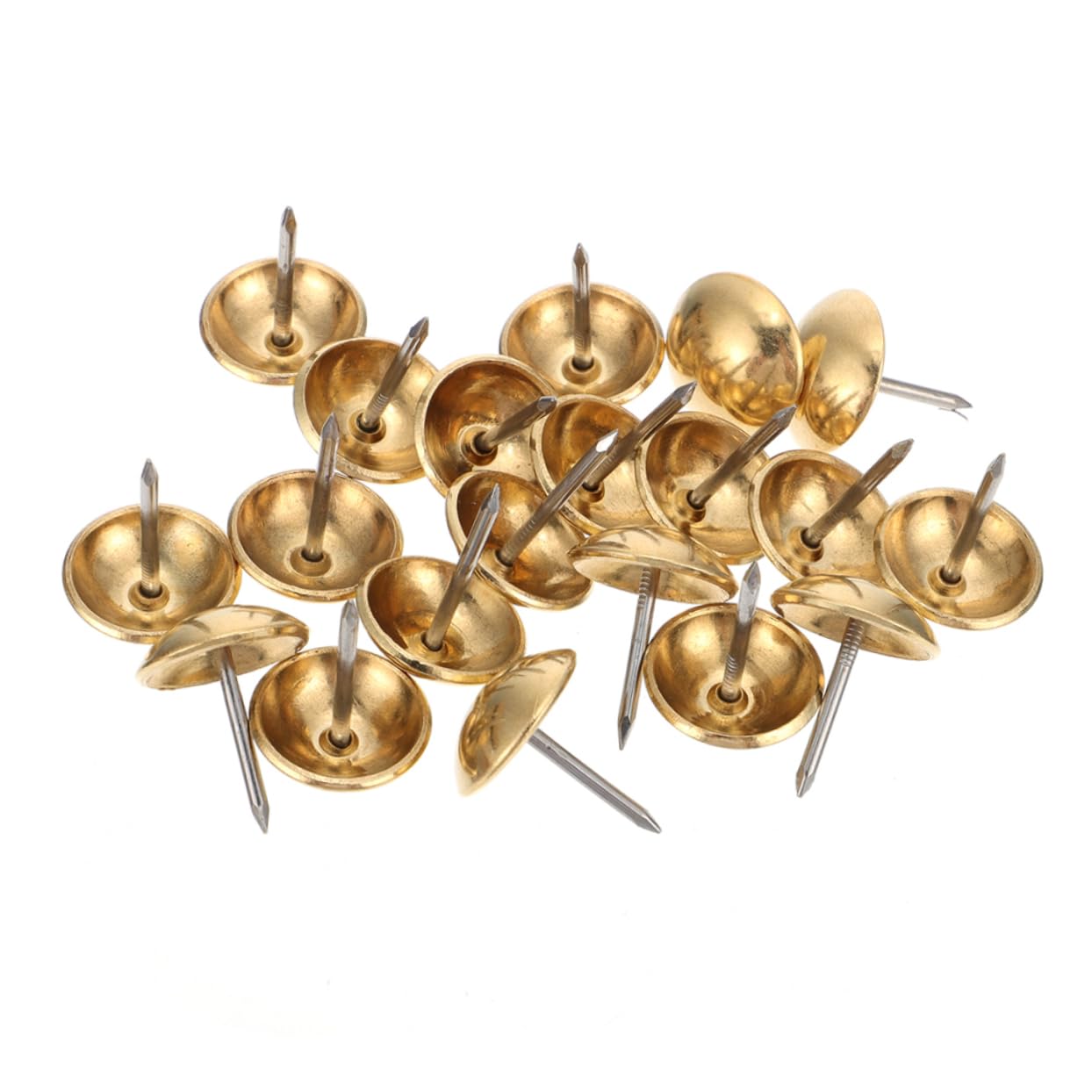 Uonlytech 50pcs Pure Copper Upholstery Nails for Wall Tacks Big Push Nails Strong Wall Hanging Tacks