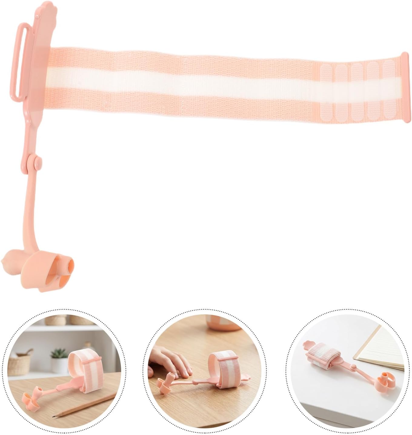 TEHAUX Ergonomic Alignment for Posture Writing Accessory Correction Comfortable Grip and Natural Finger Pink Pen Holder Trainer Students for Classroom and Paperbased Activity