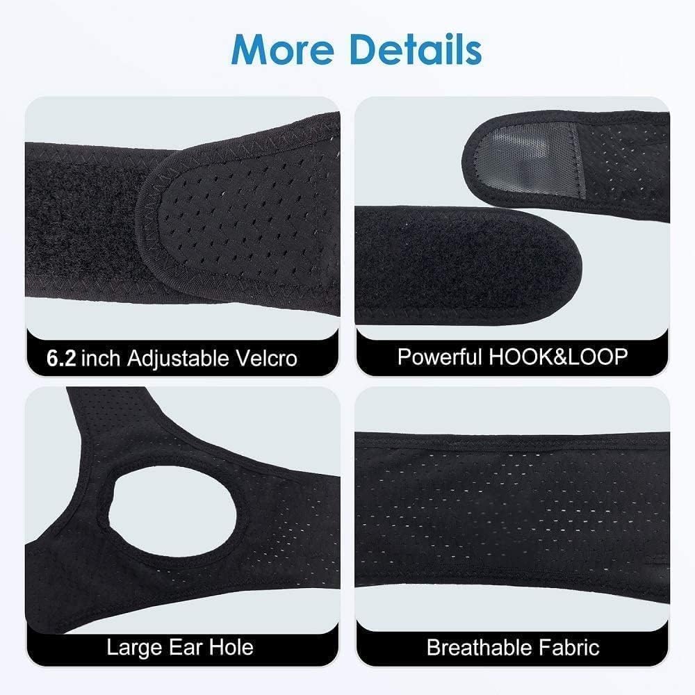 Chin Strap for Sleeping - Anti Snoring Devices, Effective Anti Snoring Solution, Adjustable Breathable Airflow Jaw Strap, Reusable,Skin-Friendly Comfortable Sleeping, Black - Image 3