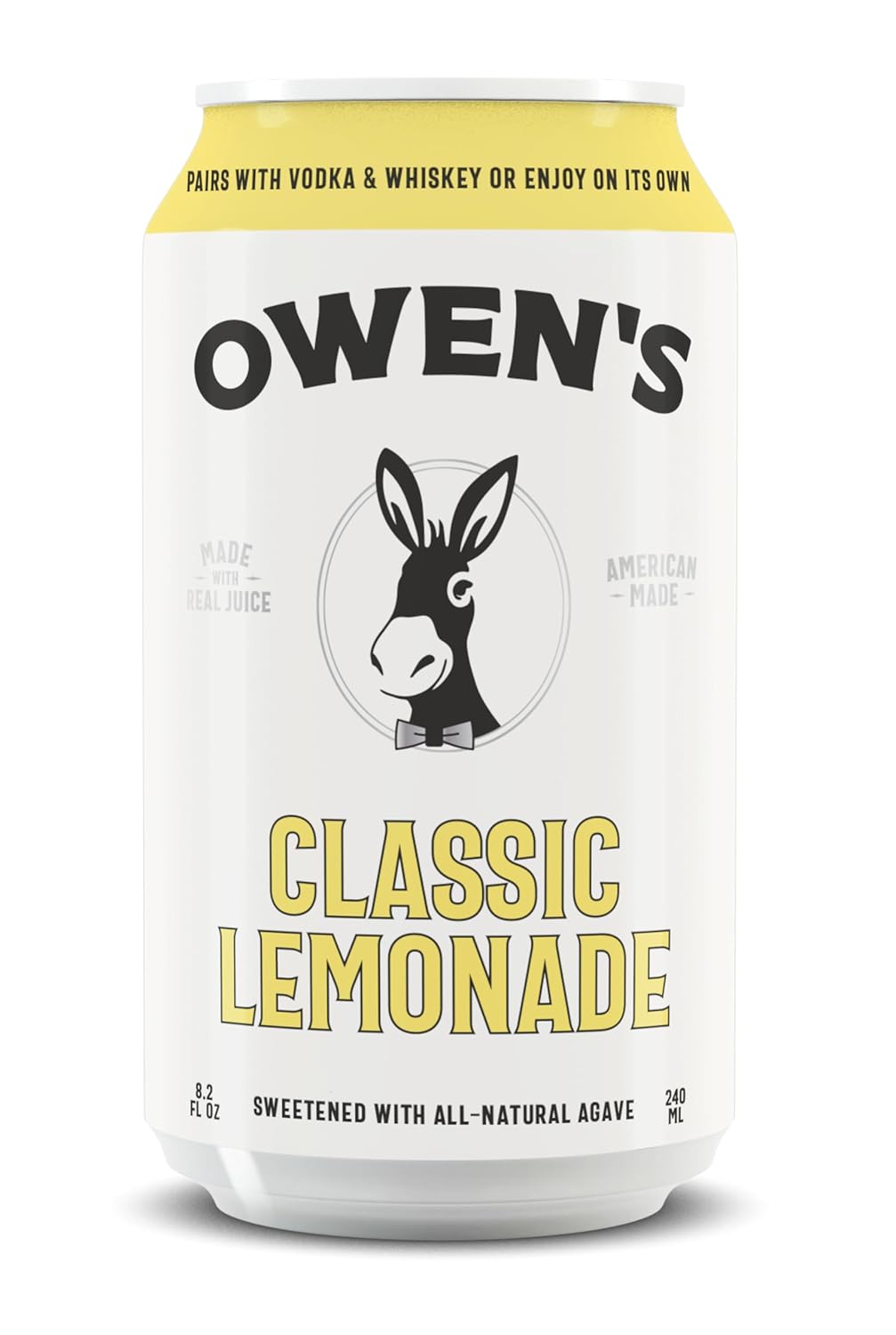 Owen's Classic Lemonade, Premium Cocktail Mixer Made with Real Fresh Lemon Juice - 8.2oz Cans (24 pack)